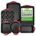 Nutrichef Baking Pans Set - 6 Piece Bakeware With Nonstick Carbon Steel For E.... Fixed Price $57.44.