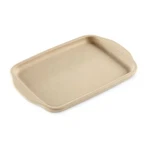 Pampered Chef Stoneware Baking Pan 13.5X9.25 Stonefusion Natural Clay Nib. Fixed Price $40.00.