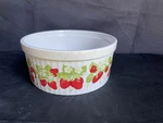 Action Stoneware Casserole/souffle Dish Round Across Strawberry (B-8). Fixed Price $25.00.