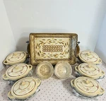 Temptations Old World Brown 9 Piece Baking Set Wire Baskets 2.5 QUART-6 Mini. Fixed Price $127.50.