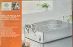 Martha Stewart Collection Stainless Steel Roaster & Rack Used 1 Time!!. Fixed Price $29.99.