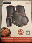 Nutrichef NCSBS8S Steel Nonstick Bakeware, Piece Set, Black. Fixed Price $35.00.