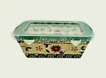 Temptations By Tara Mini Holiday Loaf Pan Ovenware With 12 Oz. Hand Painted. Fixed Price $11.69.