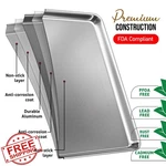 Eatex 4 Pack 9X13" Nonstick Aluminum Baking Sheet Set Warp Resistant Pan. Fixed Price $42.87.