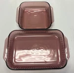 Pyrex Amber Brown Baking Dish Set: 233-S (3QT W/ Lid) & 222-S (2QT) Preowned. Fixed Price $39.99.