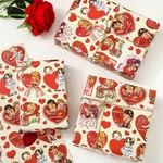 Jarthenaamcs 6 Sheets Valentines Day Wrapping Paper -not Roll- Vintage Heart .... Fixed Price $16.51.