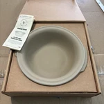 Pampered Chef Stoneware Baking Bowl #1450 Used Once Box W/scraper. Fixed Price $27.99.