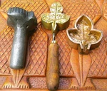 Rare Vintage Millinery Large Rose Leaf Iron Tool Mold Bronze Antique Cutter #55. Fixed Price $300.00.