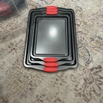 Classic Cuisine Baking Pans 3 Piece Nonstick Cookie Sheet Set - Black. Fixed Price $19.99.