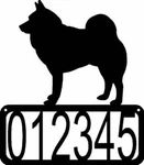 Norwegian Elkhound Dog House Address Sign - Made In Usa. Fixed Price $52.95.