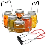 Korcci 12IN Stainless Steel Canning Rack With Contour Handles, Holds 7 Pint O.... Fixed Price $28.45.