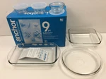 New Anchor Hocking Pc Clear Glass Bakeset Open Box C92156FD 2011 Baking. Fixed Price $25.00.