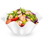Callaron 30OZ Ceramic Salad - 8INCH White Serving Bowl, Wave Decorative Des. Fixed Price $34.85.