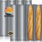 Baguette Baking Pan Nonstick French Bread Mold Wave Loaf Tray Oven. Fixed Price $20.99.