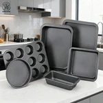 Carbon Steel Bakeware Set 6PCS, Cake Muffin Cookie Loaf Pans. Fixed Price $31.63.