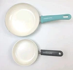 Greenlife 7" & 5" Teal Non-stick Ceramic Coated Fry Pan. Fixed Price $28.49.