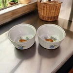 Vtg Andrea By Sadek Fruit & Butterfly Oven Table Cookware Ramekins Set Of 2. Fixed Price $8.99.