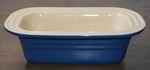 Le Creuset Bread Loaf Pan Stoneware Baking Dish Cobalt Blue 8 1/2". Fixed Price $37.99.