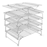E-far 5-TIER Cooling Rack, 15 X10.1" Stainless Steel Stackable Wire Silver. Fixed Price $50.99.