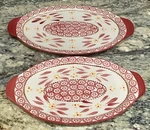 Temptations By Tara Old World Cranberry Oval Platters 11 3/4 1/2. Fixed Price $36.00.