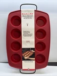Kitchenaid Silicone 12 - Cupcake Muffin Pan With Sled Bakeware. Fixed Price $19.50.