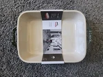 Staub Ceramic Rectangular Gratin Baking Dish - 7.5" X 6" Basil Green. Fixed Price $24.99.