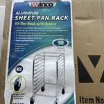 New-winco ALRK-10BK 21" Universal Pan Rack-open Box. Fixed Price $90.00.