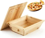 Juexica Tradition Wooden Pizza Dough Proofing Box With Lid Handle 16 Brown. Fixed Price $75.68.