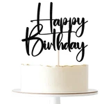 Happy Birthday Cake Topper,black Glitter Pick Bunting Decor For Annivers.... Fixed Price $10.56.