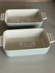 2 Le Creuset Stoneware Rectangular Dishes In Pistache Second 9. Fixed Price $56.00.