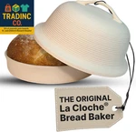 Superstone Stoneware Cloche Baker, Unglazed, Baking For Bread, Ca. Fixed Price $125.99.