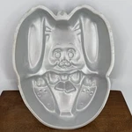 Vtg 1987 Wilton Bunny Rabbit Cake Pan Aluminum Easter Mold 2105-2435. Fixed Price $18.95.