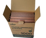 Chunspak 7.75" Long Rose Gold Disposable Paper Drinking Straws 1000 Ct Bulk. Fixed Price $14.99.