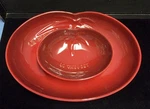 Le Creuset Cerise Tomato Small And Medium Dish Plate Stoneware Free Ship. Fixed Price $90.00.