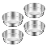 Ohtomber 8 Inch Cake Pan - Set Of 4 Stainless Steel Round Layer Baking P.... Fixed Price $20.39.