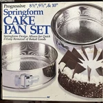 Progressive Set Of 3 Springform Cake Pans Sizes 8 9 & 10. Fixed Price $19.95.