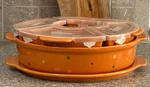 Temptations Polka Dot Orange 10PC Snack Veg Chip Dip Server. Fixed Price $34.07.