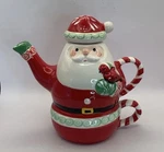 Temptations By Tara Santa Teapot & Mug Stacking Set Box. Cardinal Ceramic. Fixed Price $15.00.