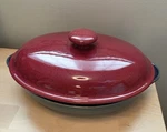 Denby Harlequin 2.5 Quart Oval Covered Casserole Dish. Fixed Price $25.00.