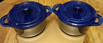 Staub Mini Ceramic La Cocotte Cobalt Blue 0.2L/0.25QT 10CM/4.0" New. Fixed Price $34.99.