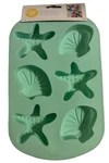 Seashells Starfish Silicone Mold For Baking Cakes Candy Soaps 6 Cav. Wilton. Fixed Price $19.99.