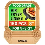 Air Fryer Liners Disposable, 150PCS 8" Square Food Grade Material Unbleache.... Fixed Price $14.68.