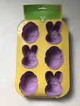 Wilton Spring Easter Bunny Egg Silicone Purple Baking Mold Pan 6-CAVITY New. Fixed Price $7.99.