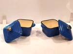 Berghoff Blue Square 8OZ. Covered Casserole Dish - Set 2 With Lids. Fixed Price $40.00.