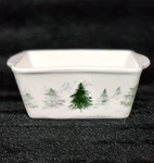 Winter Trees On White Mini Baker Loaf Pan 6" Ceramic Christmas Green Hobby Lobby. Fixed Price $17.67.