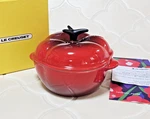 Creuset Petite Tomato Casserole Stoneware 8 Oz 1/4 Qt Vegetable Series Nib. Fixed Price $68.00.
