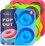 Walfos Full Size Silicone Donut Mold - 4 Inch Big Doughnut Pan Set. Fixed Price $22.12.