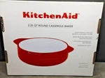 Kitchenaid 2.25 Qt Round Casserole Baker Red KQ990BXERA Open Box. Fixed Price $22.50.