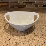 Food Network White Porcelain Serving Bowl With Seamless Handles 6 3/4 X. Fixed Price $12.74.