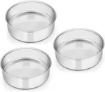 Juego 3 Moldes Redondos Para Pasteles Acero Inoxidable 6 Inch. Fixed Price $21.18.